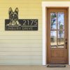 Personalized Belgian Malinois Dog Cute Puppy Address Sign House Number Plaque Custom Metal Sign 3