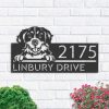 Personalized Bernese Mountain Dog Cute Puppy Address Sign House Number Plaque Custom Metal Sign 1