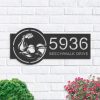 Personalized Bicep Muscle Gym Bodybuilding Address Sign House Number Plaque Custom Metal Sign 1
