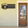 Personalized Bigfoot Sasquatch Forest Address Sign House Number Plaque Custom Metal Sign 3