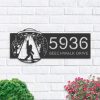 Personalized Bigfoot Sasquatch UFO Address Sign House Number Plaque Custom Metal Sign 1