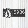 Personalized Bigfoot Sasquatch UFO Address Sign House Number Plaque Custom Metal Sign 3 1