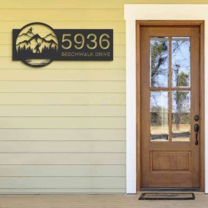 Personalized Bigfoot Sasquatch Wild Life Forest Address Sign House Number Plaque Custom Metal Sign