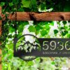 Personalized Bigfoot Sasquatch Wild Life Forest Address Sign House Number Plaque Custom Metal Sign 3
