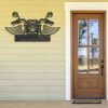 Personalized Biker Bike Rider Motocycle with Wings Address Sign House Number Plaque Custom Metal Sign 3