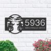 Personalized Biker Brothers Sunset Motocycle Rider Address Sign House Number Plaque Custom Metal Sign 1