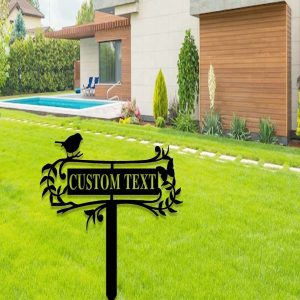 Personalized Bird Garden Stakes Decorative Custom Metal Sign 3