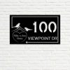 Personalized Bird Nest Couple Family Name Address Sign House Number Plaque Custom Metal Sign 1