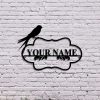 Personalized Bird Treehouse Address Sign House Number Plaque Custom Metal Sign 2