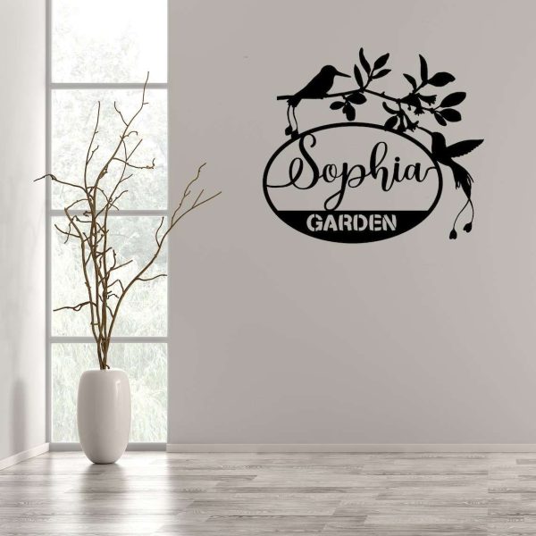 Personalized Bird on the Tree Pollinators Garden Decorative Custom Metal Sign