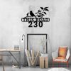 Personalized Bird on the Tree Swirl Address Sign House Number Plaque Custom Metal Sign 1
