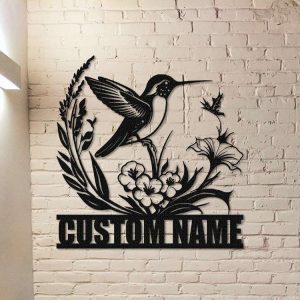 Personalized Birds Garden Hummingbird Decorative Custom Metal Sign 1