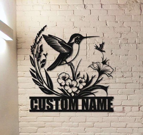 Personalized Birds Garden Hummingbird Decorative Custom Metal Sign