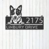 Personalized Blue Heeler Dog Australian Cattle Cute Puppy Address Sign House Number Plaque Custom Metal Sign 3