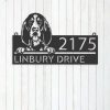 Personalized Bluetick Coonhound Dog Cute Puppy Address Sign House Number Plaque Custom Metal Sign 3