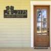 Personalized Border Collie Dog Cute Puppy Address Sign House Number Plaque Custom Metal Sign 3