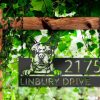 Personalized Boston Terrier Dog Cute Puppy Address Sign House Number Plaque Custom Metal Sign 2