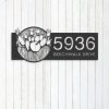 Personalized Bowling V2 Address Sign House Number Plaque Custom Metal Sign 4