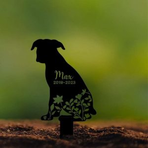 Personalized Boxer Memorial Sign Yard Stakes Boxer Dog Grave Marker Cemetery Decor Custom Metal Sign 3