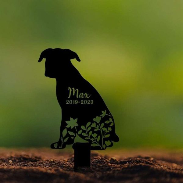 Personalized Boxer Memorial Sign Yard Stakes Boxer Dog Grave Marker Cemetery Decor Custom Metal Sign