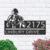Personalized Boxing Fighter Boxer Address Sign House Number Plaque Custom Metal Sign 1
