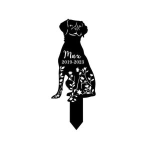 Personalized Brittanys Dog Memorial Sign Yard Stakes Floral Brittanys Dog Grave Marker Cemetery Decor Custom Metal Sign