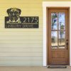 Personalized Bullmastiff Dog Cute Puppy Address Sign House Number Plaque Custom Metal Sign 2