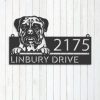 Personalized Bullmastiff Dog Cute Puppy Address Sign House Number Plaque Custom Metal Sign 3