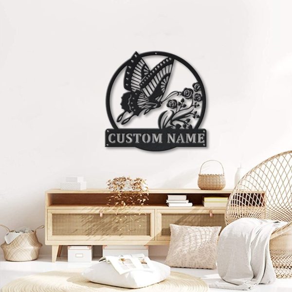 Personalized Butterfly Garden Decorative Custom Metal Sign