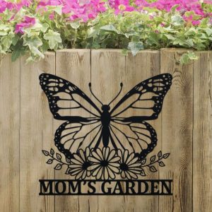 Personalized Butterfly Garden Sunflower Decorative Custom Metal Sign