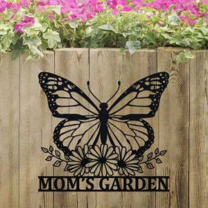 Personalized Butterfly Garden Sunflower Decorative Custom Metal Sign 2