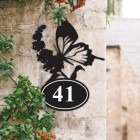 Personalized Butterfly Lavender Address Sign House Number Plaque Custom Metal Sign