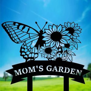 Personalized Butterfly With Sunflowers Garden Yard Stakes Decorative Custom Metal Sign 2