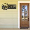 Personalized Cactus mountain Scene Wild Life Address Sign House Number Plaque Custom Metal Sign 3