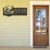 Personalized Camping Camper Hiking Hiker with Dog Mountain Address Sign House Number Plaque Custom Metal Sign 3