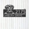 Personalized Cane Corso Dog Cute Puppy Address Sign House Number Plaque Custom Metal Sign 3