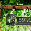 Personalized Cane Corso Dog Puppy Welcome Address Sign House Number Plaque Custom Metal Sign 2