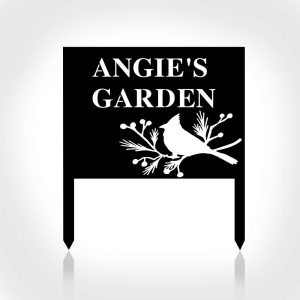 Personalized Cardinal Garden Stakes Decorative Custom Metal Sign