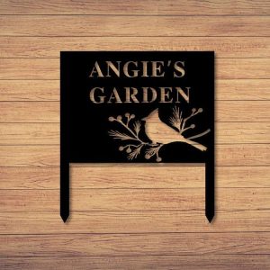 Personalized Cardinal Garden Stakes Decorative Custom Metal Sign 3 1