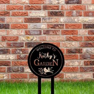 Personalized Cardinal Garden Stakes Decorative Custom Metal Sign 3