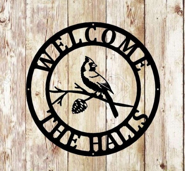 Personalized Cardinal On A Branch Birds Garden Yard Decorative Custom Metal Sign Housewarming Gift