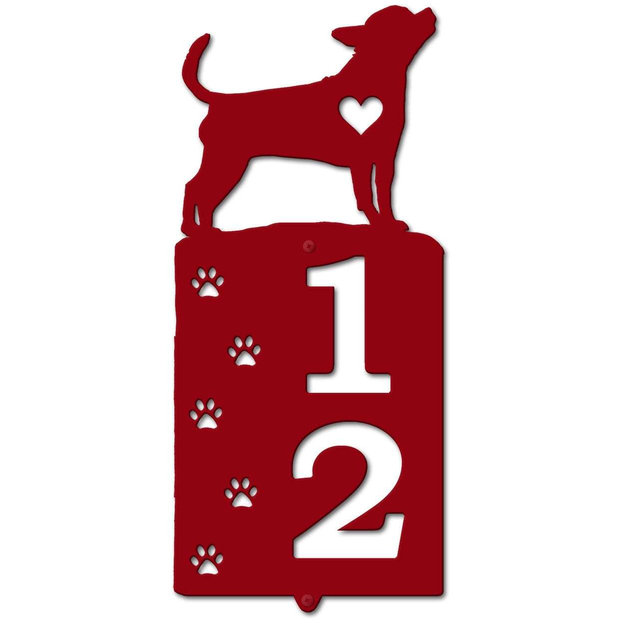 Personalized Chihuahua Paw Prints Address Sign House Number Plaque Custom Metal Sign 1 1