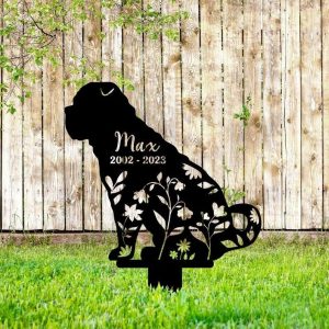 Personalized Chinese Shar Pei Dog Memorial Sign Yard Stakes Pet Grave Marker Cemetery Decor Custom Metal Sign 2