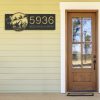 Personalized Christmas Santa Claus on Sleigh Reindeer Christmas Address Sign House Number Plaque Custom Metal Sign 3