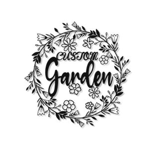 Personalized Circle Garden Sign Decorative Custom Metal Sign