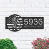 Personalized Coal Miner US Flag Address Sign House Number Plaque Custom Metal Sign 1
