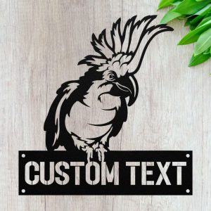 Personalized Cockatoo Parrot Garden Yard Decorative Custom Metal Sign 1