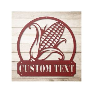 Personalized Corn Farm Garden Decorative Custom Metal Sign Housewarming Gift 1