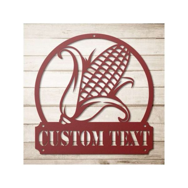 Personalized Corn Farm Garden Decorative Custom Metal Sign Housewarming Gift