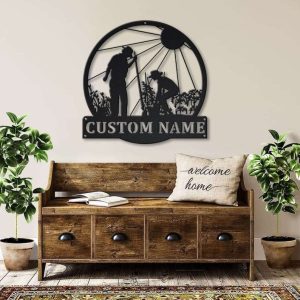 Personalized Couple Gardening Farmhouse Garden Decorative Custom Metal Sign 1